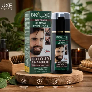 Men Beard Color Shampoo Dark Brown-180Ml MS Department Store Oman