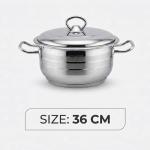 Stainless Steel Bonera Masterchef Single Pot 36 Cm MS Department Store Oman