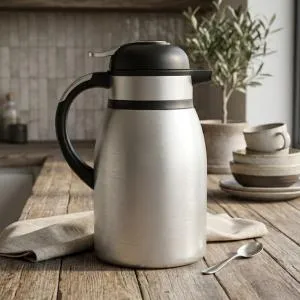 REGAL2.0Ltr. D W S/S Vacuum Flask [Black&Silver PP] MS Department Store Oman