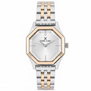 Daniel Klein Women'S Two-Tone Octagonal Analog Stainless Steel Wrist Watch – Silver Dial MS Department Store Oman