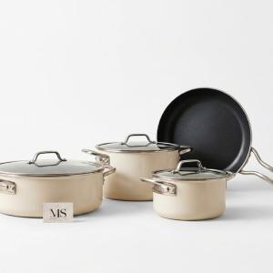Enamel Bonera 7 Pcs Lilium Set 18-24 Pot, 26 Low Pot, 26 Frypan MS Department Store Oman