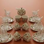 Al Fursan Elegant Fine Porcelain 27 Pcs Tea & Coffee Set –(Palm Tree Design) MS Department Store Oman