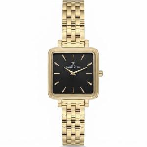 Daniel Klein Women'S Gold-Tone Square Analog Wrist Watch With Black Dial MS Department Store Oman