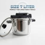 3 Pcs Mega Series Pressure Cooker 7 Litersteel MS Department Store Oman