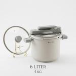 3 Pcs Mega Pro Series Pressure Cooker 6 Litergray MS Department Store Oman