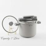 3 Pcs Mega Pro Series Pressure Cooker 7 Litergray MS Department Store Oman