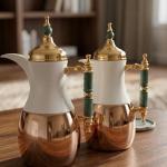 AL FURSAN  1.0L+1.0L V.FLASK SET MS WHITE & GOLD Department Store Oman