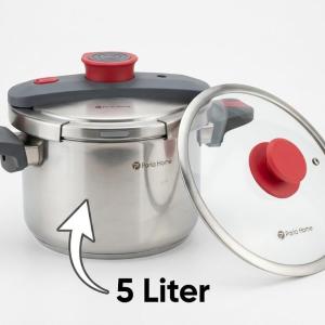 3 Pcs Crown Series Pressure Cooker 5 Liter Steel MS Department Store Oman