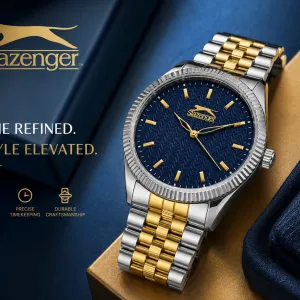 Slazenger Blue Heritage Two-Tone Watch MS Department Store Oman