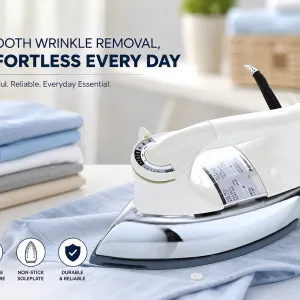 Panasonic Dry Iron, 1000 Watts, 1.8 Kg, Non Stick, Malaysia MS Department Store Oman