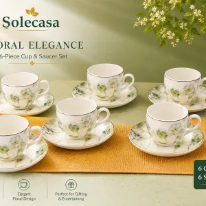 Solecasa Tea Cup- Set Of 6 Printed MS Department Store Oman