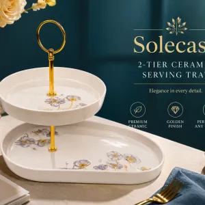 Solecasa 2 Tier Plate Stand MS Department Store Oman