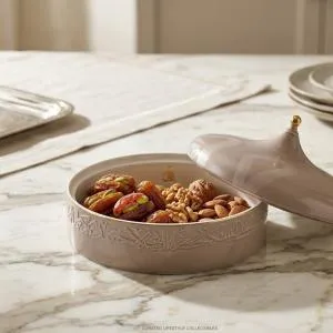 Large Date Bowl From Jiwar -  Purple + Gold MS Department Store Oman