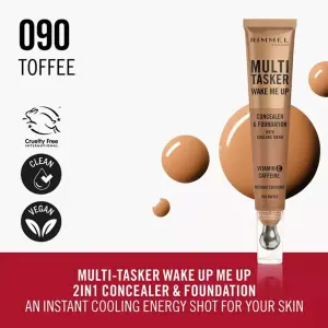 Rimmel Multi-Tasker Wake Me Up Fondation & Concealer 090 -(Toffee) MS Department Store Oman