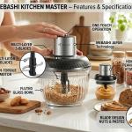Chopper + 0.7L Glass Bowl (3L;2Speed;Blk)  MS Department Store Oman