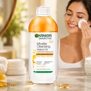 Micellar Water Face Eyes Lips Argan Oil Cleanser And Waterproof Make-Up Remover-400Ml MS Department Store Oman