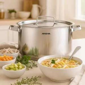 28Cm Casserole Stainless Steel With Lid MS Department Store Oman