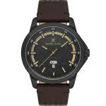Daniel Klein Men'S Analog Leather Strap Wrist Watch With Day & Date Display – Black Dial & Brown Strap MS Department Store Oman