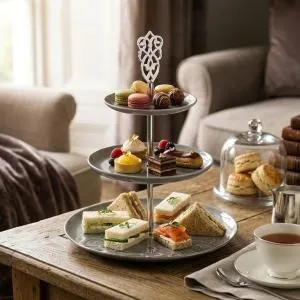 3 Layer Stand From Naqsh - Grey + Silver MS Department Store Oman