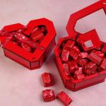 Red Wooden Heart Chocolate Box With Transparent Lid MS Department Store Oman