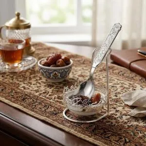 Buffet Spoon Holder From Jiwar - Silver MS Department Store Oman
