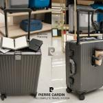 Pierre Cardin Kepler Pc Wide Trolley Aluminium Frame Case Set 20" Grey MS Department Store Oman
