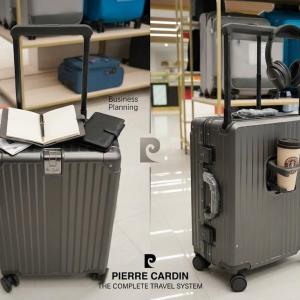 Pierre Cardin Kepler Pc Wide Trolley Aluminium Frame Case Set 20" Grey MS Department Store Oman
