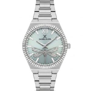 Daniel Klein Women'S Dragonfly Dial Stainless Steel Analog Wrist Watch – Silver & Mint Green MS Department Store Oman