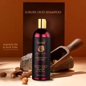 Luxury Oud Shampoo Almond Oil & Aloe Vera - 480Ml MS Department Store Oman