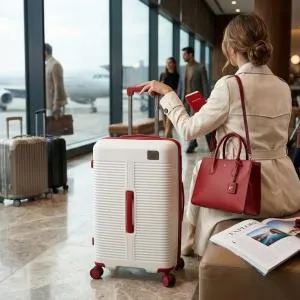 Pierre Cardin Nagga Brand Pp Trolley S   25 White MS Department Store Oman