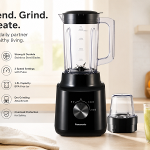 Panasonic Blender 1000 Ml Jar, 450W, 1 Dry Mill - Black   New MS Department Store Oman