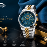 Slazenger Ocean Blue Two-Tone Chronograph Watch MS Department Store Oman
