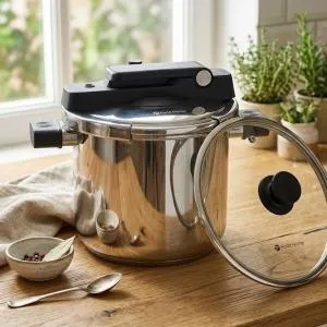 3 Pcs Mega Series Pressure Cooker 8 Litersteel MS Department Store Oman