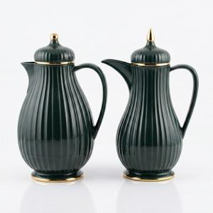 REGAL 0.35 & 0.6Ltr. Vacuum Flask Set Dark Greenwith Golden MS Department Store Oman