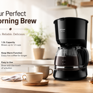 Arzum Okka Brewtime Filter Coffee Machine (Black) MS Department Store Oman