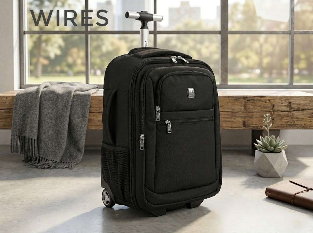 WIRES 18" TROLLEY BACKPACK BLACK MS Department Store Oman