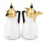 REGAL1.0Ltr. + 1.0Ltr. Deluxe Vacuum Flask Set
[White+Gold] MS Department Store Oman