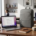 Pierre Cardin Shoulder Backpack Grey MS Department Store Oman