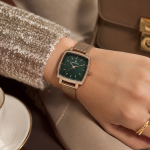 Daniel Klein Women'S Rose Gold Mesh Strap Green Square Dial Watch MS Department Store Oman