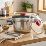 3 Pcs Crown Series Pressure Cooker 6 Litersteel MS Department Store Oman