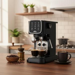 Arzum Okka Espresso Solo Semi- Automatic Machine-(Chrome) MS Department Store Oman