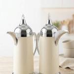 AL FURSAN  0.8L+0.8L V.FLASK SET SILVER & WHITE MS Department Store Oman