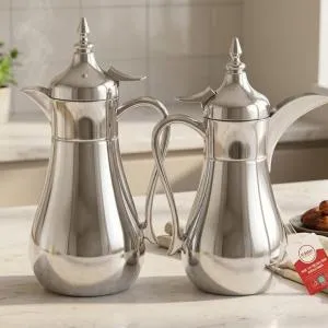 REGAL0.7+ 1.0Ltr. S/S D W Vacuum Flask Set [FullSilver] MS Department Store Oman