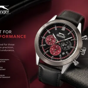 Slazenger Phantom Red Chronograph Watch MS Department Store Oman
