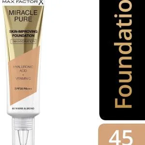 Maxfactor Miracle Pure Foundation 45 -(Warm Almond) MS Department Store Oman