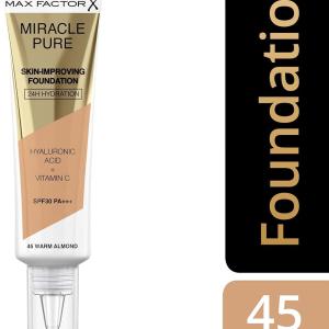 Maxfactor Miracle Pure Foundation 45 -(Warm Almond) MS Department Store Oman