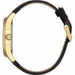 Daniel Klein Men'S Classic Gold-Tone Analog Watch With Black Leather Strap, Day & Date Display MS Department Store Oman