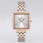 Daniel Klein Women'S Two-Tone Square Analog Stainless Steel Wrist Watch – Rose Gold & Silver MS Department Store Oman
