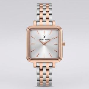 Daniel Klein Women'S Two-Tone Square Analog Stainless Steel Wrist Watch – Rose Gold & Silver MS Department Store Oman