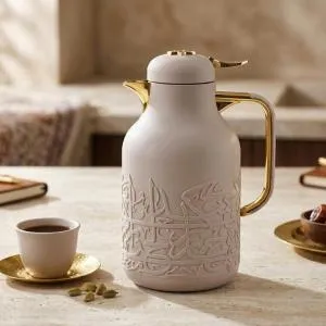 One Vacuum Flask For Tea And Coffee From Jiwar -  Purple + Gold MS Department Store Oman